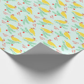 Christmas Singing Canary Pattern Geschenkpapier (Ecke)