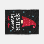 Christmas Sister Gnome Dwarf Garden Gnome Family Fleecedecke (Vorderseite (Horizontal))