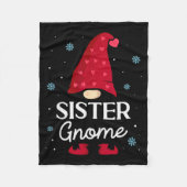 Christmas Sister Gnome Dwarf Garden Gnome Family Fleecedecke (Vorderseite)