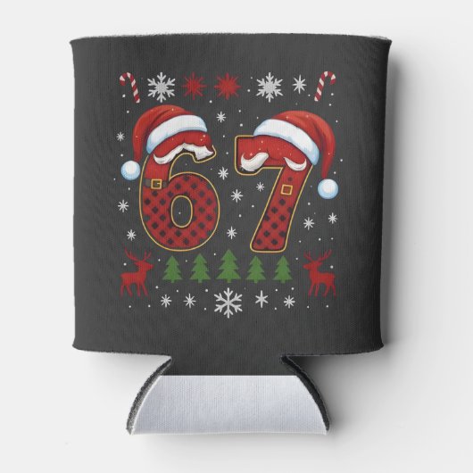Christmas Six Seven 67 Santa Xmas Gen Alpha Dosenkühler (Vorderseite)