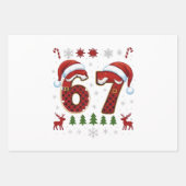 Christmas Six Seven 67 Santa Xmas Gen Alpha Geschenkpapier Set (Vorderseite 3)