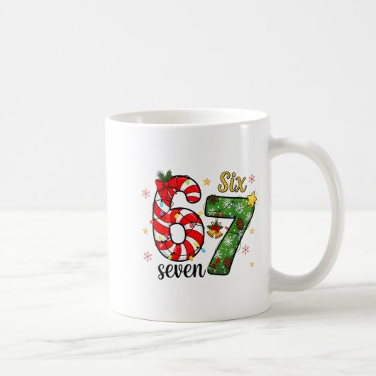 Christmas Six Seven Funny Trendy 6 7 Viral Meme Kaffeetasse (Rechts)