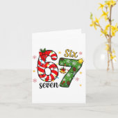 Christmas Six Seven Funny Trendy 6 7 Viral Meme  Karte (Gelbe Blume)