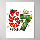 Christmas Six Seven Funny Trendy 6 7 Viral Meme Poster (Vorne)
