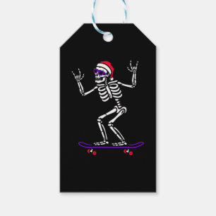 CHRISTMAS SKELETON AUF SKATEBOARD FUNNY XMAS GESCHENKANHÄNGER