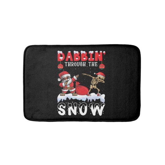 Christmas Skeleton Dab Badematte (Vorderseite)