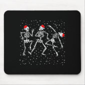 Christmas Skeleton Dancing Funny Xmas Mousepad (Vorne)