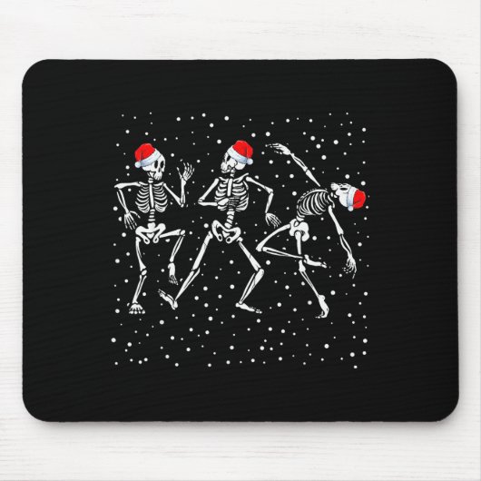 Christmas Skeleton Dancing Funny Xmas Mousepad (Vorne)
