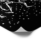 Christmas Skeleton Dancing Funny Xmas Poster (Ecke)