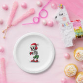 Christmas skeleton Gamer Pajamas xmas skull gaming Pappteller (Party)