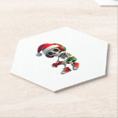 Christmas skeleton Gamer Pajamas xmas skull gaming Untersetzer (angewinkelt)