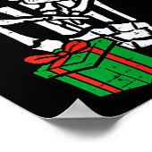 Christmas Skeleton Hand Peace Cket Xmas Men Women Poster (Ecke)