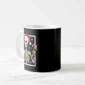 Christmas Skeleton Hat Santa Coffee Candy Cane Xma Kaffeetasse (Vorderseite Links)