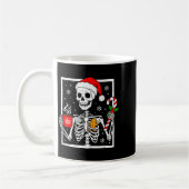 Christmas Skeleton Hat Santa Coffee Candy Cane Xma Kaffeetasse (Links)