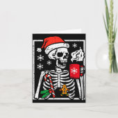 Christmas Skeleton Hot Chocolate Xmas Men Women Ki Karte (Vorderseite)