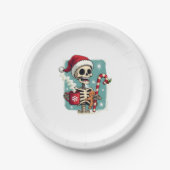 Christmas Skeleton Hot Chocolate Xmas Men Women Ki Pappteller (Vorderseite)