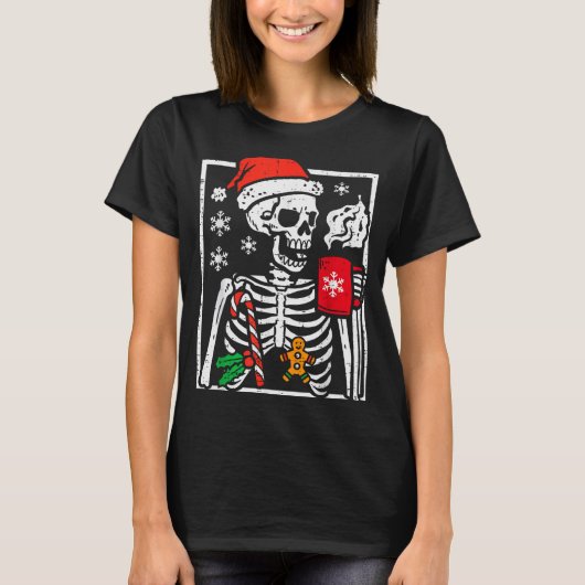 Christmas Skeleton Hot Chocolate Xmas Men Women Ki T-Shirt (Vorderseite)