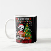 Christmas Skeleton I Prefer Halloween Ugly Xmas Gr Kaffeetasse (Links)