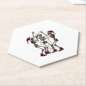 Christmas Skeleton Santa Dancing Lights (1) Untersetzer (angewinkelt)