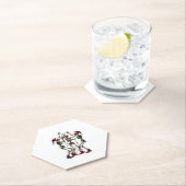 Christmas Skeleton Santa Dancing Lights (1) Untersetzer (Vor Ort)