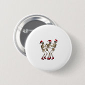 Christmas Skeleton Santa Dancing Lights (2) Button (Vorne & Hinten)
