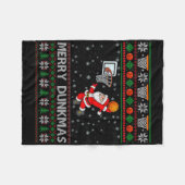 Christmas Sketll Spaß Joke Merry Dunkmas Fleecedecke (Vorderseite (Horizontal))