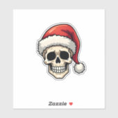Christmas Skull Funny Santa XMES Men Women T-Shirt Aufkleber (Blatt)