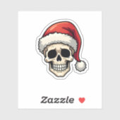 Christmas Skull Funny Santa XMES Men Women T-Shirt Aufkleber (Blatt)