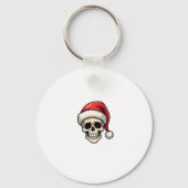 Christmas Skull Funny Santa XMES Men Women T-Shirt Schlüsselanhänger (Vorderseite)