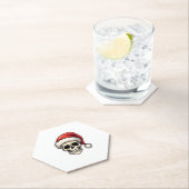 Christmas Skull Funny Santa XMES Men Women T-Shirt Untersetzer (Vor Ort)