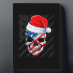 Christmas Skull Skelett Santa Cap Fotoplatte<br><div class="desc">Christmas Skull Skelett Santa Cap</div>