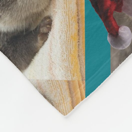 Christmas Sleepy Otter Fleecedecke (Ecke)