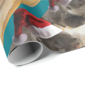 Christmas Sleepy Otter Geschenkpapier (Rolleneckpunkt)