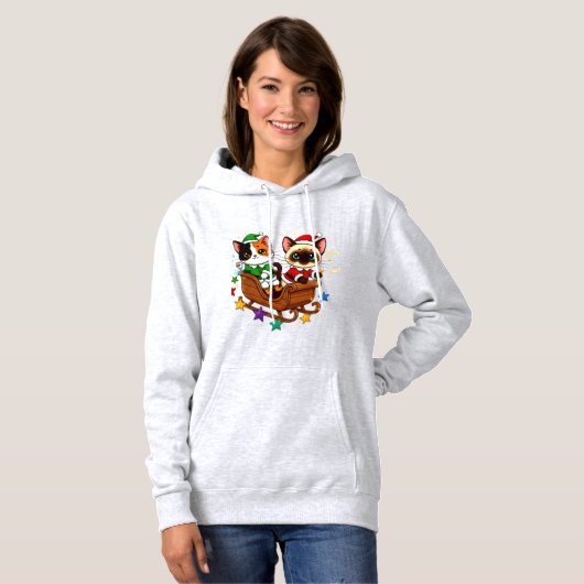 Christmas Sleigh Cats! Hoodie (Vorne ganz)