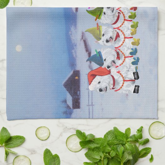 Christmas Sleigh Geschirrtuch (Gefaltet)