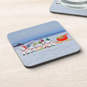 Christmas Sleigh Getränkeuntersetzer (Linke Seite)