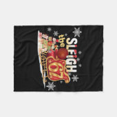 Christmas Sleigh Graphic Design Funny 67  Fleecedecke (Vorderseite (Horizontal))