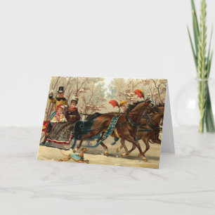 "Christmas Sleigh Ride" Feiertagskarte