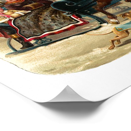 "Christmas Sleigh Ride" Poster (Ecke)