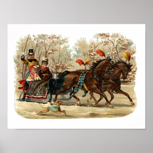 "Christmas Sleigh Ride" Poster (Vorne)