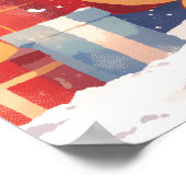 Christmas Sleigh with Gifts and Snowman Poster (Ecke)