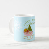 Christmas sleigh with gifts, tree Holiday Gift Kaffeetasse (Vorderseite Links)