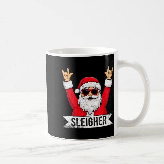 Christmas Sleigher Santa Rock Xmas Rocker Men Wome Kaffeetasse (Rechts)