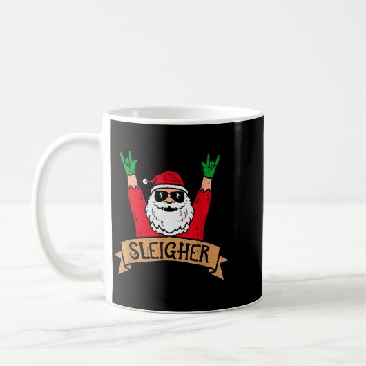 Christmas Sleigher Santa Rock Xmas Rocker Men Wome Kaffeetasse (Links)