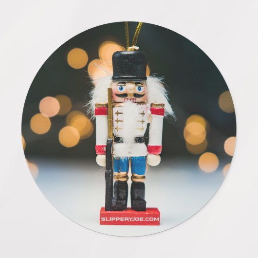 Christmas SlipperyJoe nutcracker figurine ornament Etiketten (Design 2)