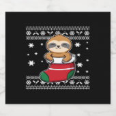 Christmas Sloth Classic T - Shirt Schaumweinetikett (Einzelnes Label)