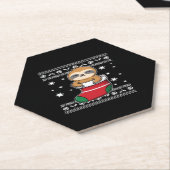 Christmas Sloth Classic T - Shirt Untersetzer (angewinkelt)