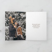 Christmas Sloth Custom Foto Feiertagskarte (Innenseite)