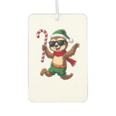 Christmas Sloth Elf Peppermint Candy Cane Shirt Gi Autolufterfrischer (Vorderseite)