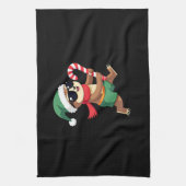 Christmas Sloth Elf Peppermint Candy Cane Shirt Gi Geschirrtuch (Vertikal)
